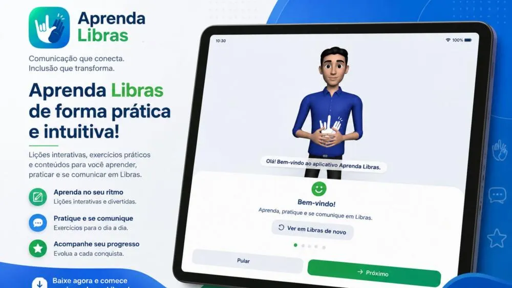 Aplicativo é útil não apenas para ouvintes, mas para surdos também - (Reprodução: Aprenda Libras/Play Store)